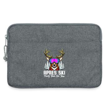 L'équipe d'Apres Ski Party en tournée - Sacoche pour ordinateur portable 13 pouces - gris chiné - Devant