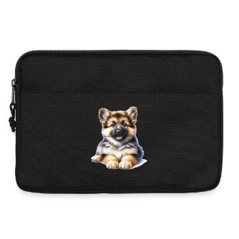 Cuddly Puppy Illustration - Laptop bag 13" - black - Front