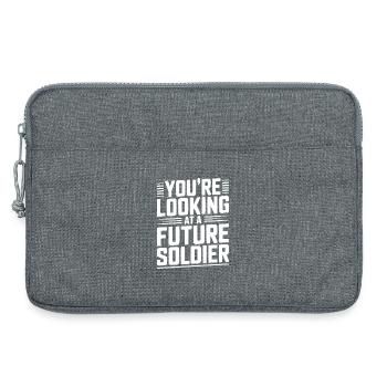 You're Looking at a Future Soldier - Laptop bag 13" - heather grey - Front