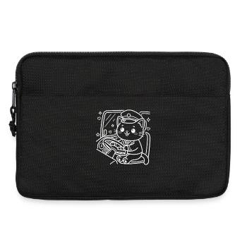 Chauffeur de bus Kawaii Cat - Sacoche pour ordinateur portable 13 pouces - noir - Devant