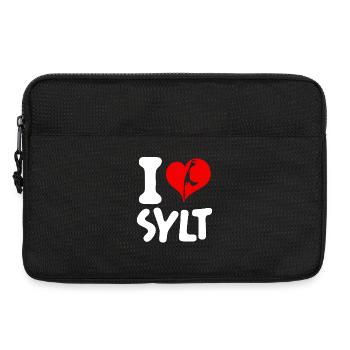 Vacances en mer du Nord J’ADORE SYLT Drôle - Sacoche pour ordinateur portable 13 pouces - noir - Devant
