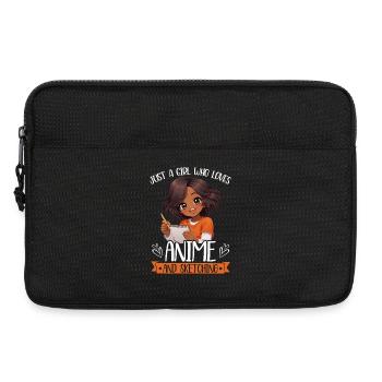 Just a girl who loves anime and draws afro - Laptop bag 13" - black - Front