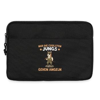 Angler Geschenk Coolste Jungs gehen Angeln - Laptoptasche 13" - Schwarz - Vorne