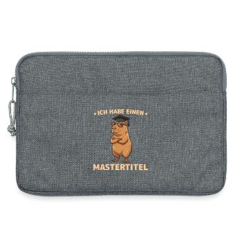 Master 2026 Capybara Bestandene Masterprüfung - Laptoptasche 13" - Grau meliert - Vorne