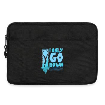 Diver Scuba Diving Diving I Only Go Down - Laptop bag 13" - black - Front