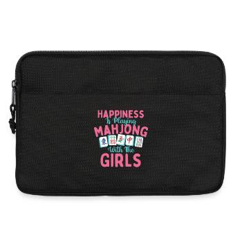Glück beim Mahjong spielen mit den Mädchen - Laptoptasche 13" - Schwarz - Vorne