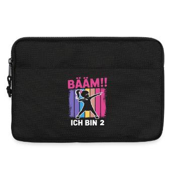 Bääm Ich bin 2 Dabbing Mädchen 2. Geburtstag - Laptoptasche 13" - Schwarz - Vorne