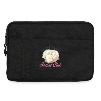 Mahjong Social Club Tile Chat Tea - Laptop bag 13" - black - Front
