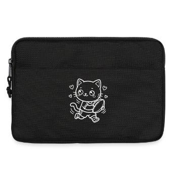 Rugby Kawaii Cat - Laptop bag 13" - black - Front