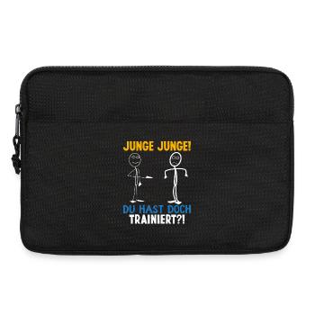 Fitness JUNGE JUNGE DU HASTDOCH TRAINIERT LUSTIG - Laptoptasche 13" - Schwarz - Vorne