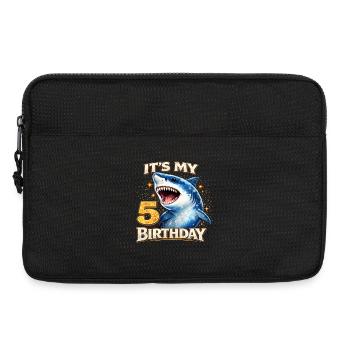 C’EST MON 5E ANNIVERSAIRE Anniversaire de Shark - Sacoche pour ordinateur portable 13 pouces - noir - Devant
