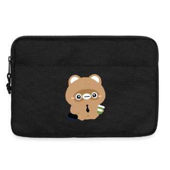 Tired Beaver - Laptop bag 13" - black - Front