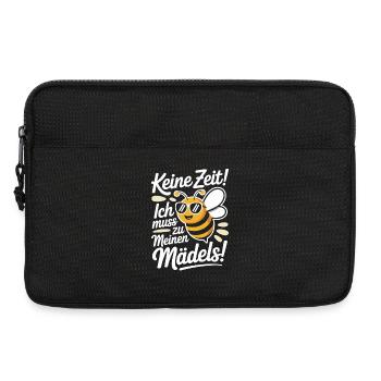 Bee No Time Girls apicultrice qui dit abeilles mellifères - Sacoche pour ordinateur portable 13 pouces - noir - Devant
