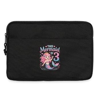 Meerjungfrau 3. Geburtstag 3 Jahre - Laptoptasche 13" - Schwarz - Vorne