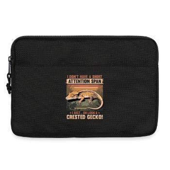 Funny Reptile Crested Gecko - Laptoptasche 13" - Schwarz - Vorne