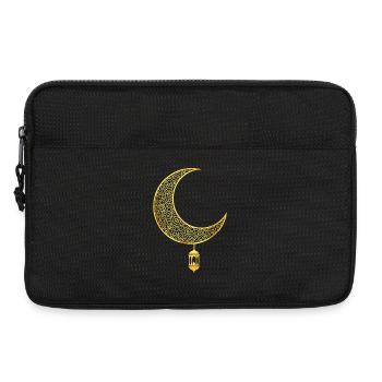Ramadan Kareem Croissant de Lune d’Or - Sacoche pour ordinateur portable 13 pouces - noir - Devant