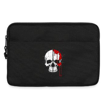 Crâne fendu avec peinture rouge - Sacoche pour ordinateur portable 13 pouces - noir - Devant