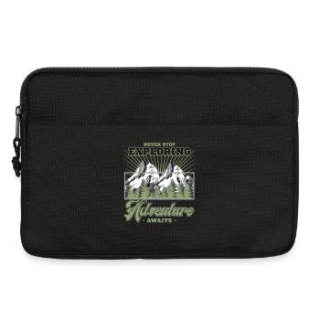 Ne jamais arrêter d’explorer L’aventure attend l’art de la montagne - Sacoche pour ordinateur portable 13 pouces - noir - Devant