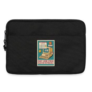 Login Streak | Gamer Routine Daily Check-in - Laptop bag 13" - black - Front
