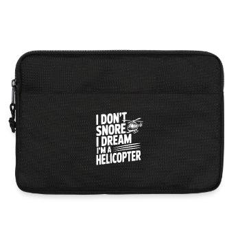 Je ne ronfle pas, je rêve que je suis un hélicoptère - Sacoche pour ordinateur portable 13 pouces - noir - Devant