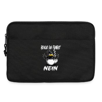Morning grouch coffee no desire raven bad mood - Laptop bag 13" - black - Front