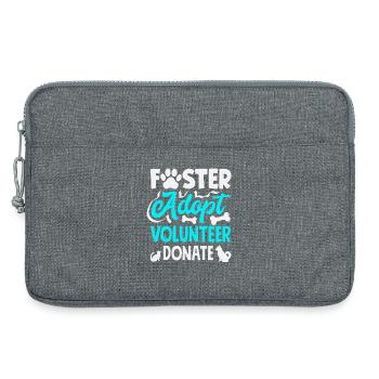 Foster Adopt Volunteer Animal Rescue Shelter - Laptop bag 13" - heather grey - Front