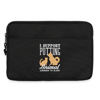 Animal abusers should sleep Animal rights activists - Laptop bag 13" - black - Front