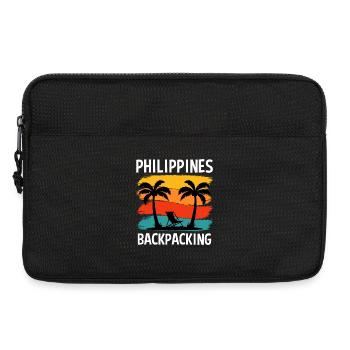 Philippines Backpacking Sunset Design - Laptop bag 13" - black - Front