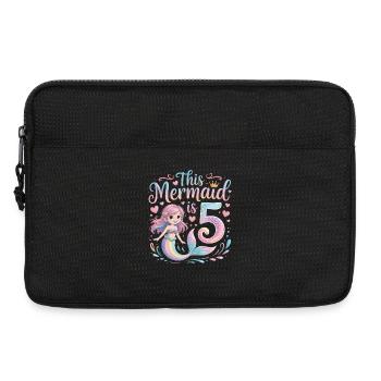 5e anniversaire de la Sirène 5 ans - Sacoche pour ordinateur portable 13 pouces - noir - Devant