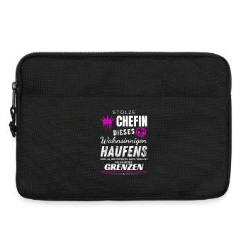 Stolze Chefin wahnsinniger Haufen Chefin Geschenke - Laptoptasche 13" - Schwarz - Vorne
