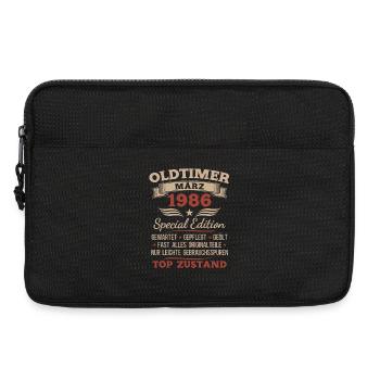 40th Birthday Gift Husband Vintage Car March 1986 - Laptop bag 13" - black - Front