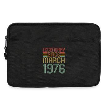 Legendary since March 1976, Retro, Birthday - Laptop bag 13" - black - Front