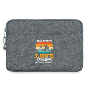 Cadeaux de disc golf Disc Golf - Sacoche pour ordinateur portable 13 pouces - gris chiné - Devant