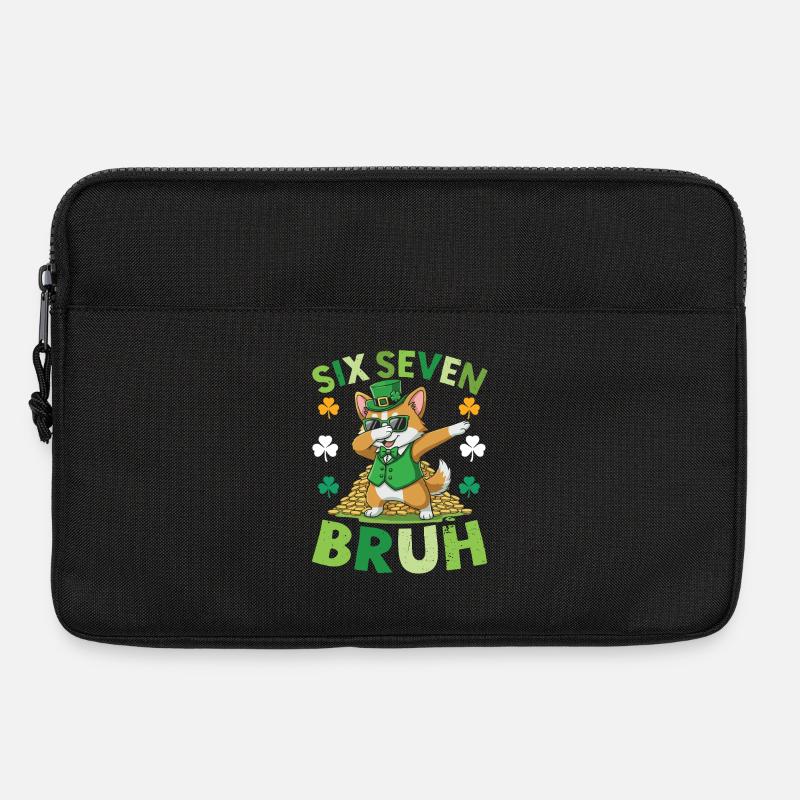 cat St. Patrick's Day - Laptop bag 13" - black