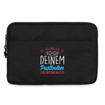 Briefträger SEI FREUNDLICH ZU DEINEM POSTBOTEN - Laptoptasche 13" - Schwarz - Vorne