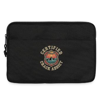 Certified Crack Addict Climbing Boulder Fan - Laptop bag 13" - black - Front
