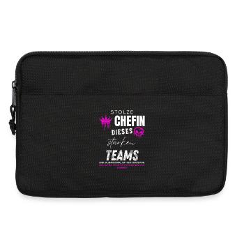 Stolze Chefin starkes Team Chefin Geschenke - Laptoptasche 13" - Schwarz - Vorne