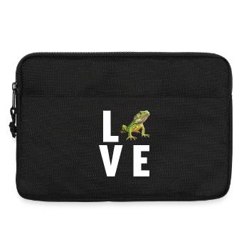 Lézard des lézards - Sacoche pour ordinateur portable 13 pouces - noir - Devant