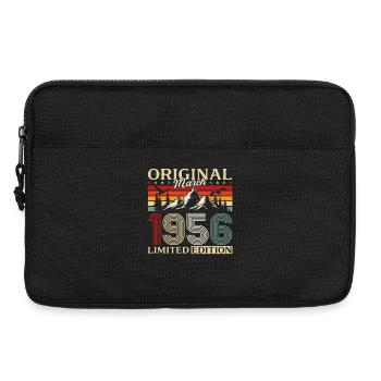 70ème anniversaire cadeau mari Vintage mars 1956 - Sacoche pour ordinateur portable 13 pouces - noir - Devant