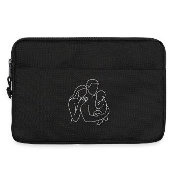 Famille familiale minimaliste Mère Père Famille - Sacoche pour ordinateur portable 13 pouces - noir - Devant