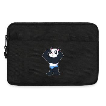 Panda Bodybuilder Bodybuilding Sport - Laptop bag 13" - black - Front