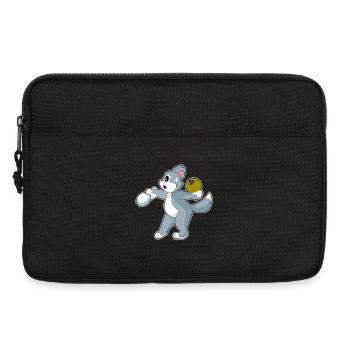 Katze Bowling Bowlingkugel Pin - Laptoptasche 13" - Schwarz - Vorne