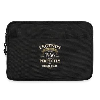 60th Birthday Gift Husband Vintage March 1966 - Laptop bag 13" - black - Front