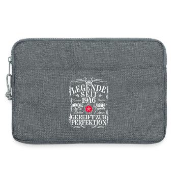 80. Geburtstag Mann Frau 80 Jahre 1946 Deko Lustig - Laptoptasche 13" - Grau meliert - Vorne