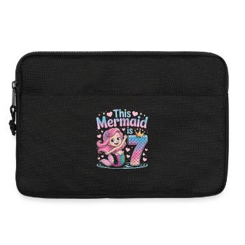 Mermaid 7th Birthday 7 Years - Laptop bag 13" - black - Front