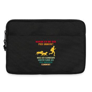 Postboten WARUM ICH BEI DER POS ARBEITE?WEIL ICH - Laptoptasche 13" - Schwarz - Vorne