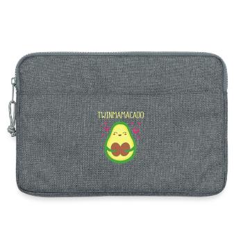 Zwilling Mutter Zwillinge Mama Geschenk - Laptoptasche 13" - Grau meliert - Vorne