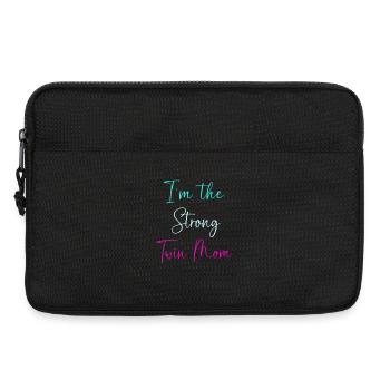 Zwillinge Mama Zwilling Mutter Geschenk - Laptoptasche 13" - Schwarz - Vorne