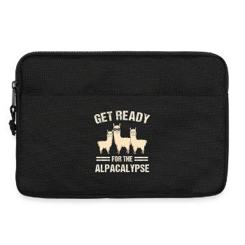 Get Ready for the Alpacalypse Funny Alpaca Pun Art - Laptoptasche 13" - Schwarz - Vorne