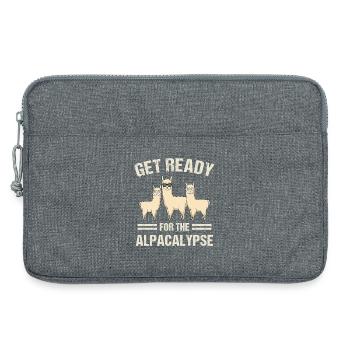 Préparez-vous pour l’art amusant de jeux de mots sur l’alpacalypse - Sacoche pour ordinateur portable 13 pouces - gris chiné - Devant